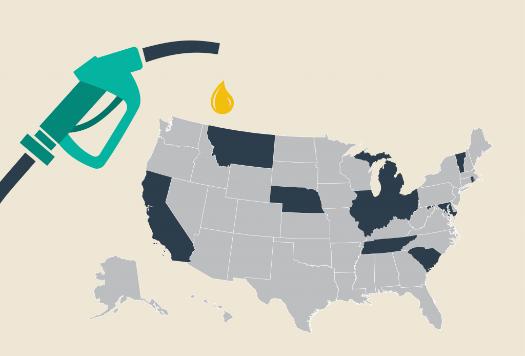 Gas Taxes Rise in a Dozen States, Including an Historic Increase in Illinois