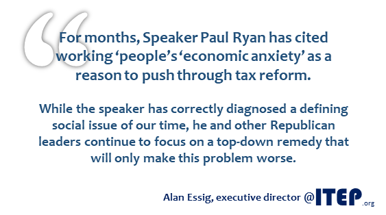 House Passes Tax Cuts for the Rich and Corporations as a False Cure for Working People’s Economic Anxiety