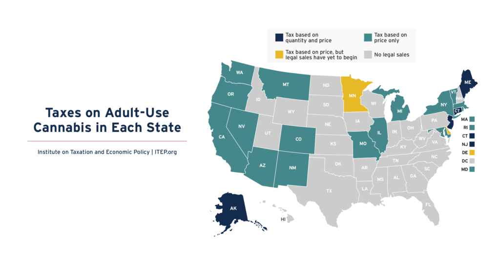 Taxes on Adult-Use Cannabis in Each State