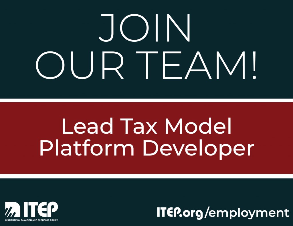 We’re Hiring: Lead Tax Model Platform Developer