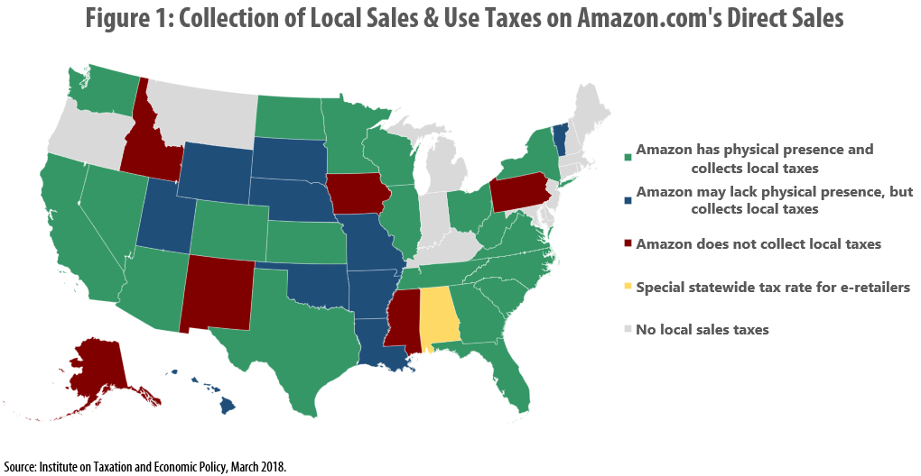 Many Localities Are Unprepared to Collect Taxes on Online Purchases: Amazon.com and other E-Retailers Receive Tax Advantage Over Local Businesses
