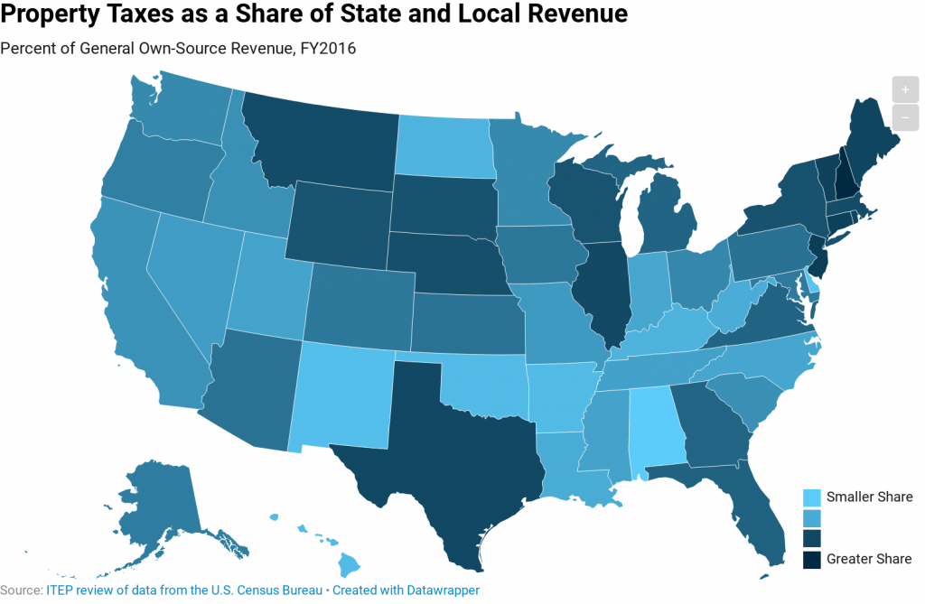 How Heavily Does Your State Rely on Property Taxes?