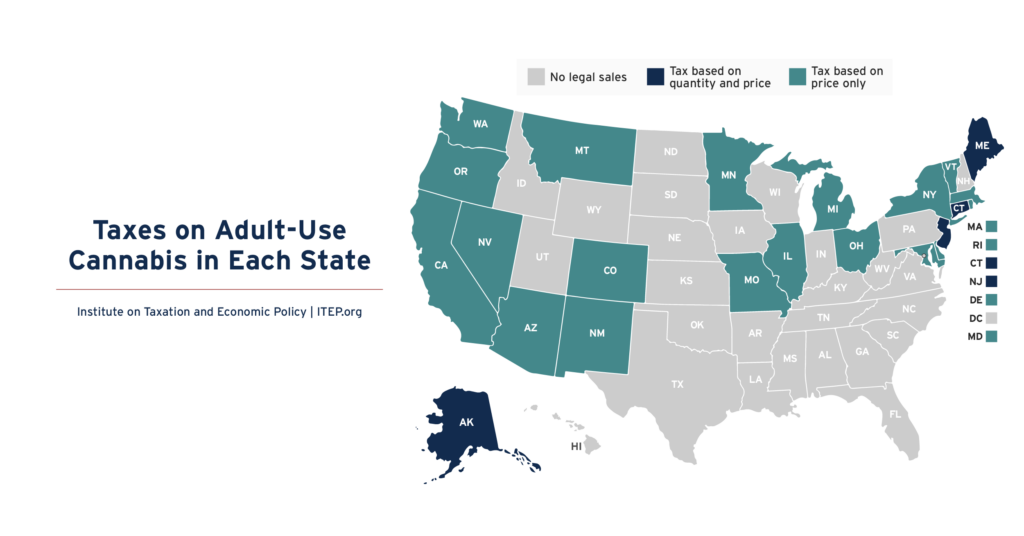 Taxes on Adult-Use Cannabis in Each State