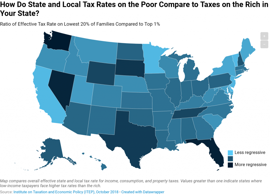 How Do Tax Rates on the Poor Compare to Taxes on the Rich in Your State?